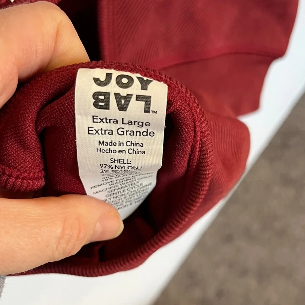 Extra large Joy Lab red sports bra with removable pads - Picture 2 of 4